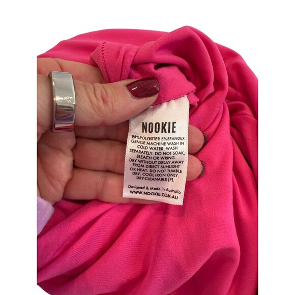 Nookie Aria One Shoulder Pink Gown NWT - Size XS - Picture 4 of 13
